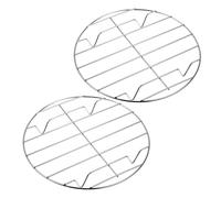 Grille Ronde en Acier Inoxydable pour Cuisson Barbecue et Vapeur 30 CM | Support Surélevé Au-dessus des Liquides, Surface Lisse sans Bavures, Adapté aux Ustensiles Cuisine et Saucisses