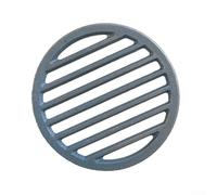 Grille ronde en fonte, pour combustion du bois, grille de remplacement de cheminée, avec circulation de l'air, combustion efficace, grille de feu en fer, pour cheminée à bois (23 cm)