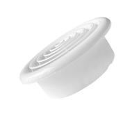 Grille ronde en plastique ABS pour évents de soffite, conception à persiennes non réglables avec moustiquaire intégrée, parfaite pour un échange d'air continu dans les greniers et le blanc 150mm/5.9"