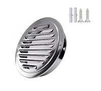 Grille Ronde Encastrable En Acier Inoxydable, Hotte De Conduit De Grille Plate Ronde, Grille D'aération Circulaire, Mural Bouches D'aération, pour Cuisine, Chambre, Salle De Bains, Bureau (Color : Si