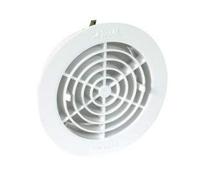 Grille ronde intérieure avec moustiquaire PVC diamètre 140mm GATM140