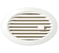 AUTOGYRE - Grille ventilation ronde réglable clip - Ø97 mm - blanc - PVC - pour gaines ou conduits rigides