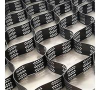 Grille stabilisateur de gravier en maille nid d'abeille de 10,2 cm avec trous de drainage pour pentes de jardin, murs de soutènement, prairie, 2 m x 2 x 3 m