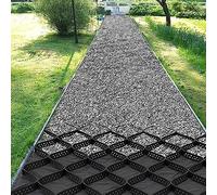 Grille stabilisatrice de gravier d'allée - Stabilisation du sol pour allées, tapis de camping et bases d'abri de jardin - Solution d'aménagement paysager robuste pour un drainage et un soutien faciles