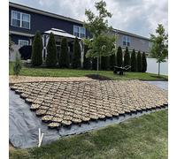 Grille stabilisatrice de gravier pour pentes de jardin, 10 cm d'épaisseur, résistante à la déformation, pour allées, parcs et grilles cellulaires évolutives (1 m)