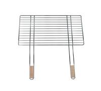 Grille Universelle Master Grill 68x40cm acier chromé poignées bois MG254