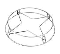 Grille Vapeur Support Universel de casseroles en Acier Inoxydable, 1 pièce, Support Cuisine for couvercles, Dessous Plat résistant à la Chaleur, cuiseur Vapeur, Organisateur comptoir(L)