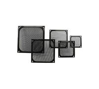 Grille ventilateur,, filtre aluminium, 60x60mm, noir