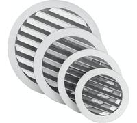 Grille ventilation 100mm ronde en Fonte d'Aluminium Haute Qualité - Filet Anti Insectes Inox - Résistante aux Intempéries - Intérieur/Extérieur - Grille Aération DN100 Hotte, Extracteur et VMC - DOMUX