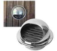 Grille Ventilation Cheminée Encastrable, Grille de Ventilations Vide Sanitaire, Sortie D’Air Murale Ronde avec Maille Fine, Design Décoratif Argenté, Facile À Installer 80/150/200m(2.8in(70mm))