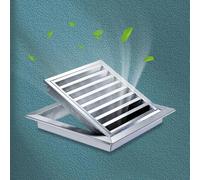 grille ventilation Évent De Pignon Pour Maisons, Couvercle De Conduit D'aération En Acier Inoxydable, Grille D'air À Persiennes Pour Ventilation Extérieure(23x23in (58x58cm))