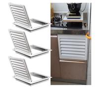 Grille Ventilation Grille De Filtre À Air De Retour En Aluminium/couvercle D'aération Pour Hotte De Cuisinière Ventilée, Panneau De Ventilation À Trou D'inspection Carré(4 Pack,25 x 25 cm (10 x 10 in)