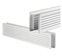 Grille Ventilation - Grille de ventilation - Grille de ventilation - Grille - Blanc - Double face occultant de porte de porte de porte 500 x 90 mm - En plastique ASA de qualité - pour salle de bain, cuisine existant