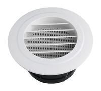 Grille Ventilation Grille Hotte Aspirante Rond Bouche Aération Plastique avec Filet AntiSinsectes, Sortie D’air Murale 70mm 118mm 185mm pour Sèche-linge Camping-cars(92mm)