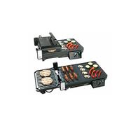 Rosenstein & Söhne – Grille-viande et plancha électrique de table 2 en 1, 2000 W