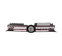 Grille Voiture Diesel Essence Pour VW Pour Golf 6 Calandre De Radiateur | Grille de course centrale en nid d'abeille de style Pour GTI(Red Line)