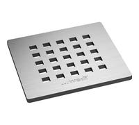 WEDI Fundo Fino Cache-écoulement carré en acier inoxydable 5.1 carré 115 x 115 x 5 mm