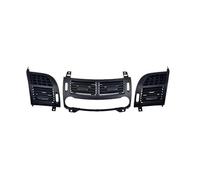 Grilles Aération Console Centrale Grille ventilation climatisation tableau bord avant pour Mercedes pour Benz Classe E W211 E200 E230 E260 E280 E300 2003-2008(Black-ABC)