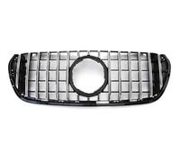 Grilles Avant À Double Lamelles Grille Pare-chocs Avant En Maille Pour Mercedes Pour Benz Classe X X470 2018-2020, Style GT Noir/argenté/noir Mat Calandres Sport(GT Silver)