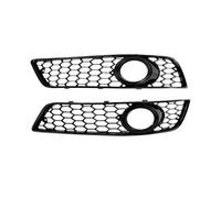 Grilles Avant À Double Lamelles Pour A3 8P 2009-2013 8P0807682D 8P0807681D 2 Pièces Voiture Pare-chocs Avant Antibrouillard Grille Couverture Nid D'abeille Maille(Noir)