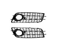 Grilles Avant À Double Lamelles Pour A4 B8 S4 2008-2012 Grille Phare Antibrouillard En Nid D'abeille 8K0807681C01C, 8K0807682C Avant Calandres Sport(Noir brillant)