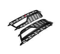 Grilles Avant À Double Lamelles Pour A5 S5 2013-2017 Voiture Pare-chocs Avant Antibrouillard Grille Racing Grill Lampe Couverture 8T0807681M 8T0807682M Calandres Sport(Noir brillant)