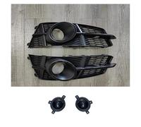 Grilles Avant À Double Lamelles Pour A6 S6 2016 2017 2018 Pare-chocs Antibrouillard Grille Phare Avant Voiture En Maille Course Avec ACC Calandres Sport(All Black B withacc)