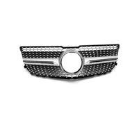 Grilles Avant À Double Lamelles Pour Mercedes Pour Benz Classe GLK X204 GLK260 GLK300 GLK350 2013-2015 Mise À Niveau Grilles Style Diamant Grille Capot Avant Course(Argent)