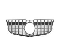 Grilles Avant À Double Lamelles Pour Mercedes Pour Benz GLK X204 2008-2015 GLK280 GLK300 GLK350 Grille Radiateur Avant Pare-chocs Centrale Maille D'admission Calandres Sport(Silver2)