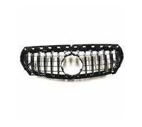 Grilles Avant À Double Lamelles Pour Mercedes Pour Benz Pour Classe CLA W117 C117 Pour CLA200 Pour CLA250 CLA45 GT Style Grille Avant Pare-chocs Supérieur Capot En Maille(Argent)