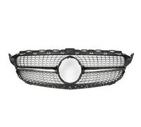 Grilles Avant À Double Lamelles Pour Mercedes Pour Benz W205 2014-2018 Diamond Grille Calandre Avant Pièce Auto C180 C200 C250 Pare-chocs Gril Calandres Sport(Black)