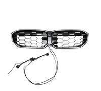 Grilles Avant Calandre Avant Course Noire Brillante Avec Éclairage LED Pour Série 3 G20 G28 2023 2024 Calandre(Silver Diamond)