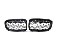 Grilles Avant Calandre Pare-choc Avant Double Lamelles Voiture Pour Série 3 F30 F31 F35 2011-2019 Calandre(Black and Sliver)