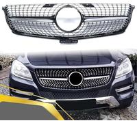 Grilles avant et de radiateur de voiture, calandre sport à double lamelles, accessoires de garniture de calandre avant, compatible for Mercedes Benz M Class ML W166 ML250 ML 300 ML350 ML400 2011-2015
