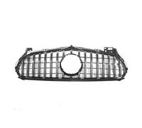 Grilles Avant Pour Benz Pour AMG Pour GT S C190 R190 2015 2016 2017 Coupé Calandre Avant 2 Portes Style GT Grille Pare-chocs Supérieure Noire Grille Maille Capot Avant Centrale Grille(Silver)