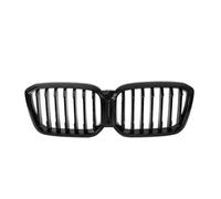 Grilles Avant Pour BMW Pour X3 G01 Pour X4 G02 2022+ Grille De Pare-chocs Avant Style Diamants Tout Noir Style Double Ligne Calandre Supérieure Avant Centrale Grille(Single-Glossy Black)