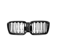Grilles Avant Pour BMW Pour X3 G01 Pour X4 G02 2022+ Grille De Pare-chocs Avant Style Diamants Tout Noir Style Double Ligne Calandre Supérieure Avant Centrale Grille(Double-Glossy Black)