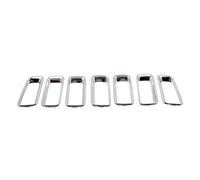 Grilles Calandre Avant 7 Pièces Pour Jeep Pour Boussole 2011 2012 2013 2014 2015 2016 Couvercle Calandre Avant Anneau Calandre Inserts Kit Garnitures Cadre 68109865AA(Chrome)