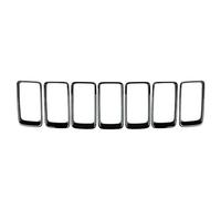 Grilles Calandre Avant Accessoires Auto Pour Jeep Pour Grand Pour Cherokee 2014-2016 7 Pièces/ensemble Calandre Pare-chocs Avant Avec Anneau Garniture(Black)