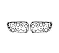Grilles Calandre Avant pour Série 2 F22 F23 F87 M2 14-19 Calandre Avant Diamond Car Racing Grill Grilles Argentées Noires Brillantes(S)
