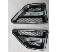 Grilles Calandre Avant Voiture 1 Paire Grilles Ventilation Latérales Pour Garde-boue Voiture, Pour Land Pour Rover Pour Freelander 2 LR2 2006-2016 Garniture Calandre Décorative(Carbon)