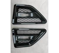Grilles Calandre Avant Voiture 1 Paire Grilles Ventilation Latérales Pour Garde-boue Voiture, Pour Land Pour Rover Pour Freelander 2 LR2 2006-2016 Garniture Calandre Décorative(Le noir)