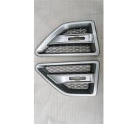 Grilles Calandre Avant Voiture 1 Paire Grilles Ventilation Latérales Pour Garde-boue Voiture, Pour Land Pour Rover Pour Freelander 2 LR2 2006-2016 Garniture Calandre Décorative(Argent)