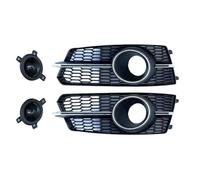 Grilles Calandre Pare-Chocs Pour A6 S6 2016 2017 2018 Pare-chocs Antibrouillard Grille Phare Avant Voiture En Maille Course Avec ACC(Chrome withacc)