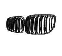 Grilles Calandre Pare-Chocs Pour BMW E81 E87 E82 E88 128I 130I 135I Grille Calandre Pare-chocs Avant Voiture Grilles Course À Double Lamelles Noir Brillant 04-11(2008-2011)