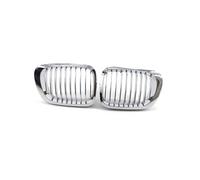 Grilles Calandre Pare-Chocs Pour BMW Série 3 2002-2005 E46 4 Portes 320i 325i 325xi 330i 330xi Double Slats Black Grill Grille Avant Kidney(Chrome 2 Door02-05)
