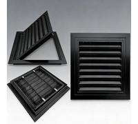 Grilles Daération Décoratives pour Murs Et Plafonds - Panneau Daccès élégant pour La Maison, Le Bureau, Lhôtel Et La Chambre - Améliorent La Black Wxl_12 x 32 in