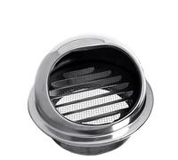 Grilles d'aération en acier inoxydable, couvercle de ventilateur d'extraction, couvercles de ventilation de sécheuse ronds for la maison, volets inclinables à grille,
