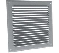 Grilles d'aération en applique à auvent à visser aluminium argent 210 x 210 mm ANJOS