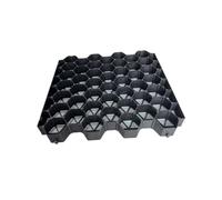Grilles d'allée en Plastique, grilles de Gravier, Bases de Dalles de Pavage, for aménagement paysager de pentes de trottoirs, parkings, 4 grilles = 1 m²(Black,5cm-8 Pieces)